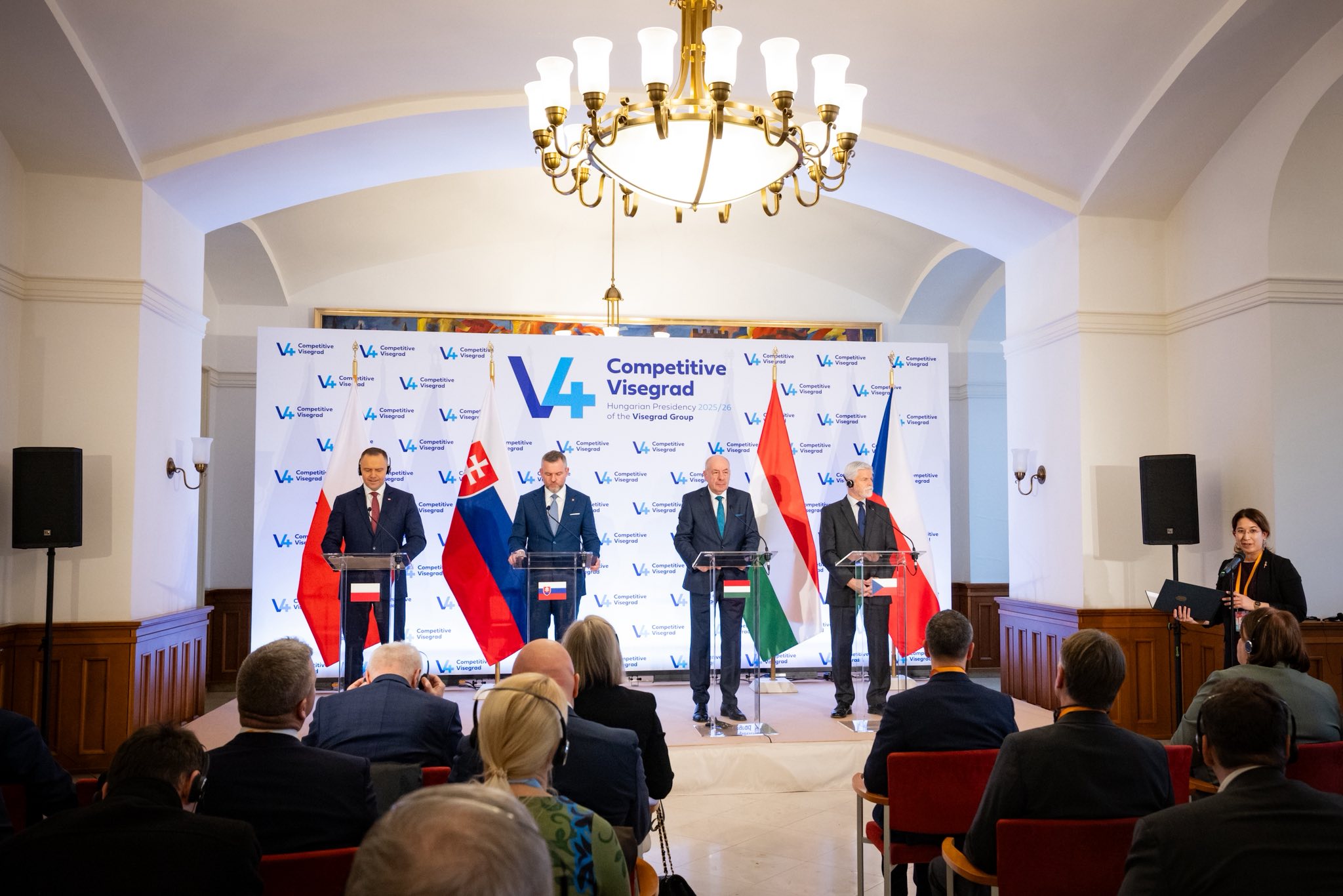 V4 államfői csúcs Esztergom 2025.12.03.