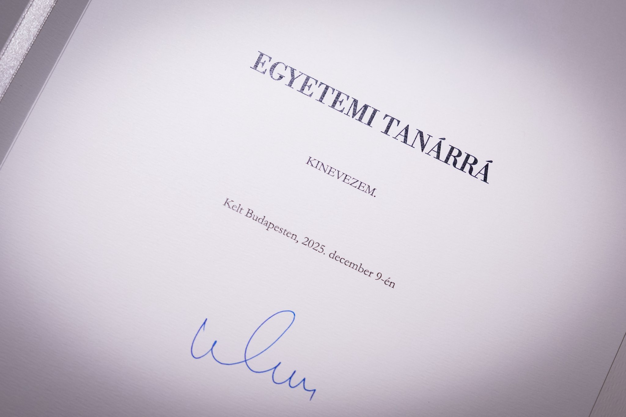 Egyetemi tanári kinevezések a Sándor-palotában