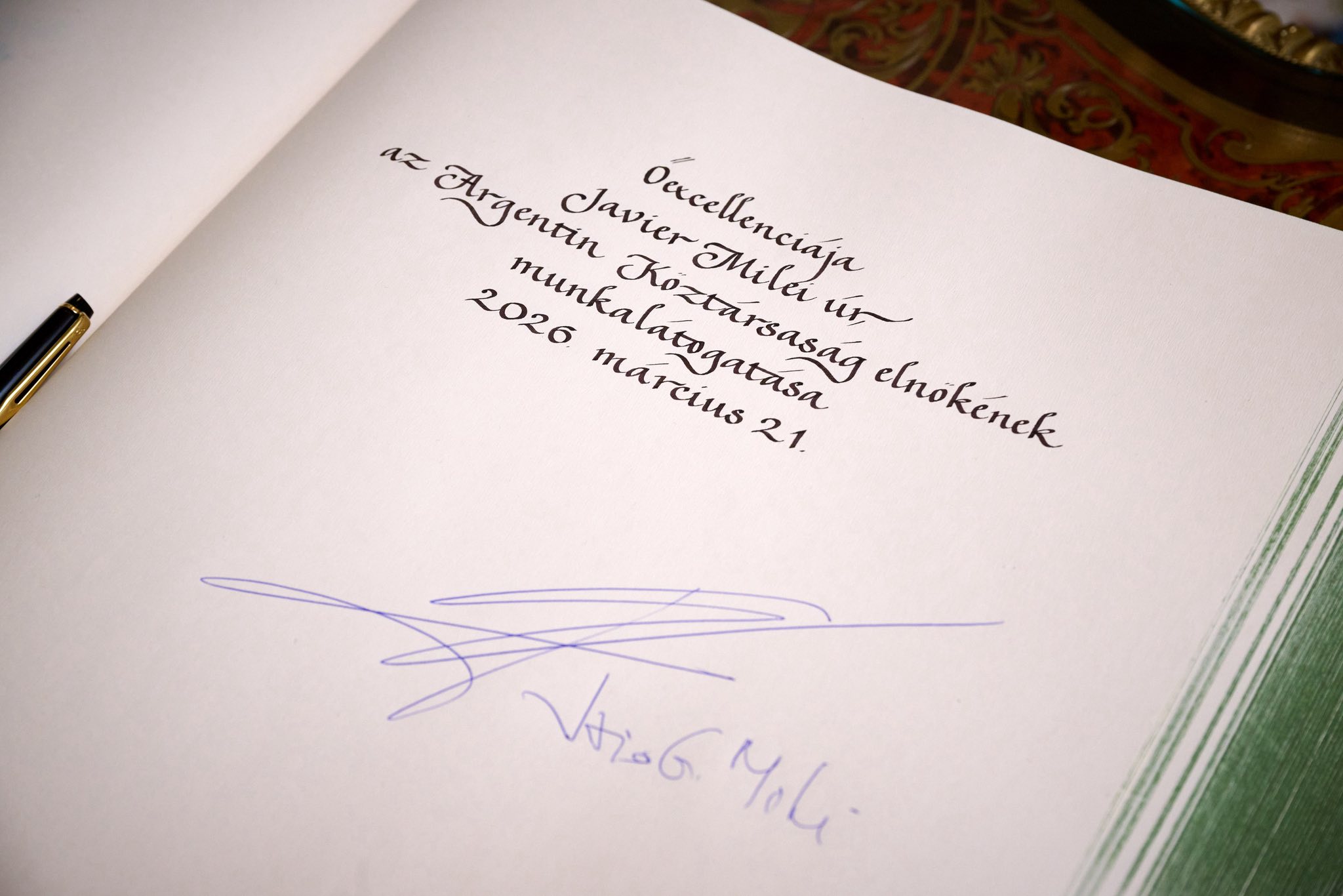 Államfői találkozó Javier Milei argentin elnökkel 2026.03.21.