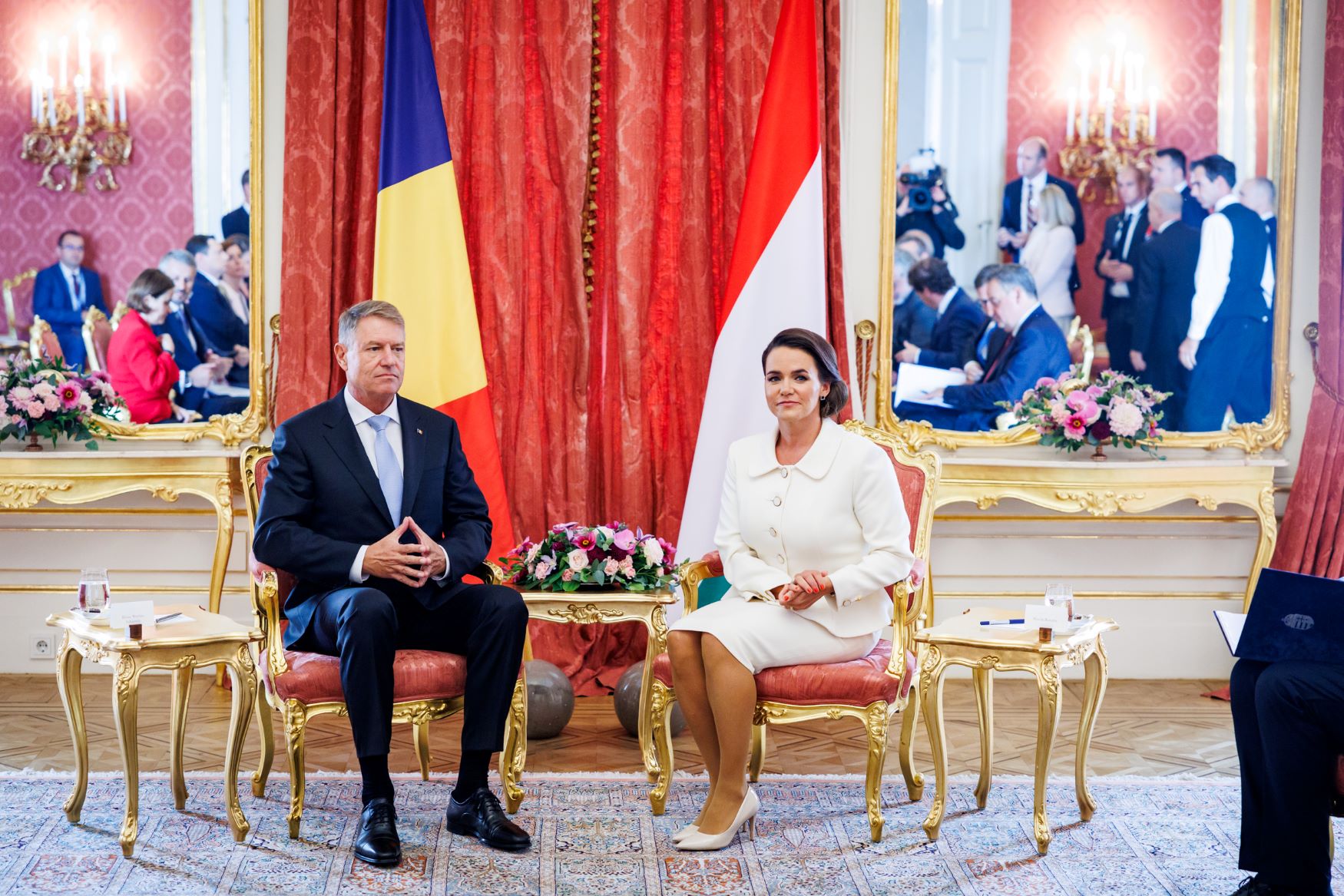 Novák Katalin fogadta Klaus Johannis román államfőt