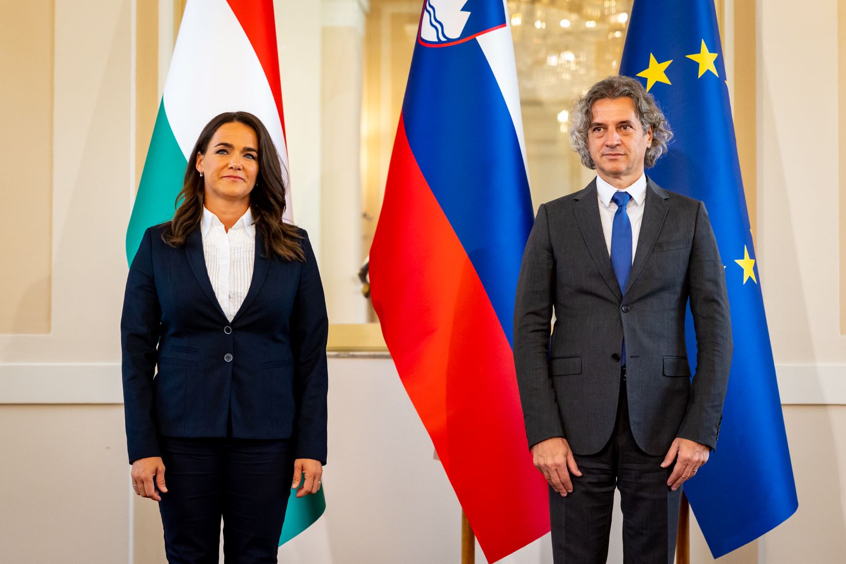 Novák Katalin és Golob szlovén kormányfő
