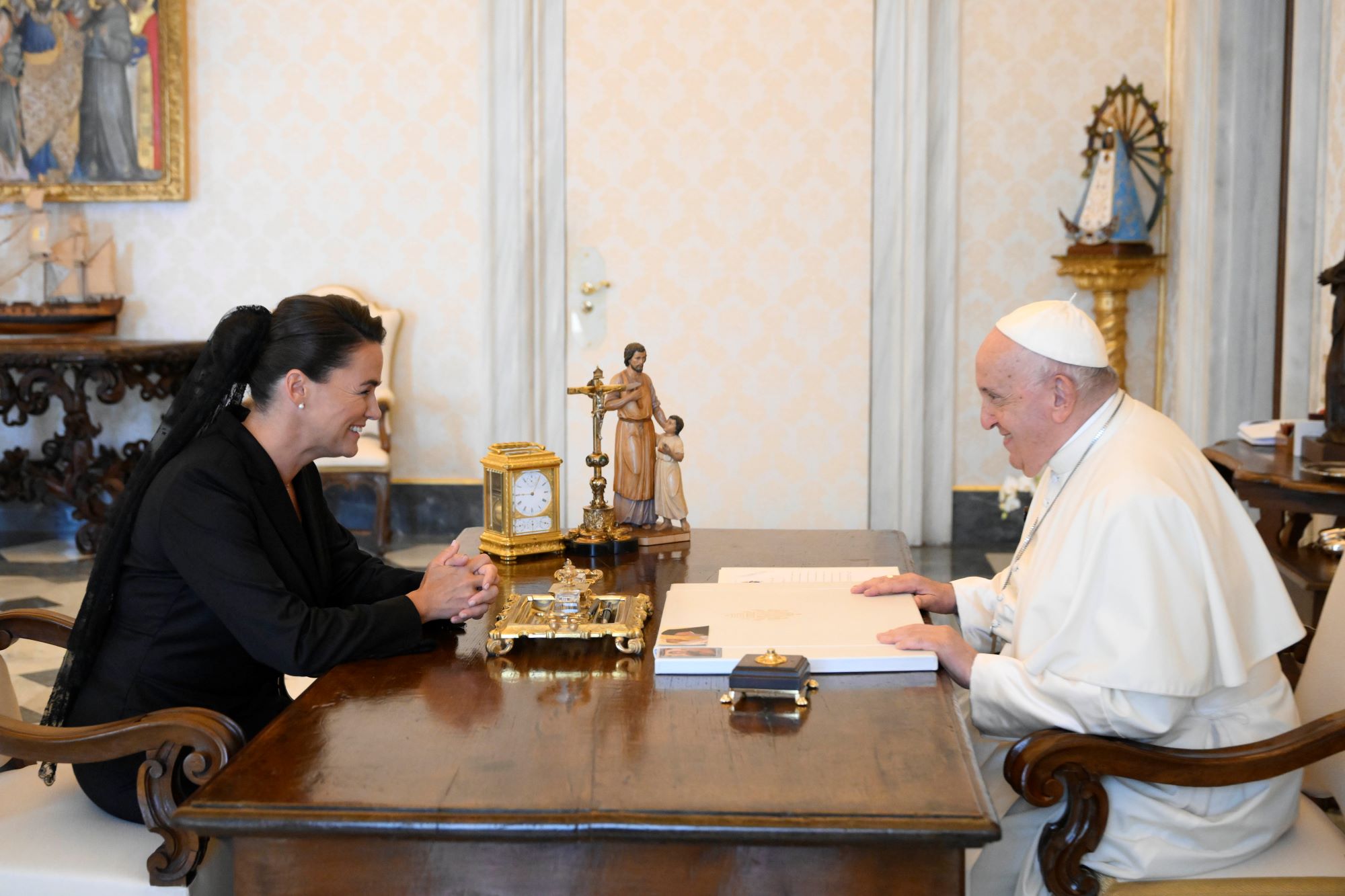 Novák Katalin pápai audiencián a Vatikánban