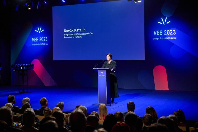 Novák Katalin a Veszprém-Balaton 2023 EKF hivatalos megnyitóján 2023.01.21.