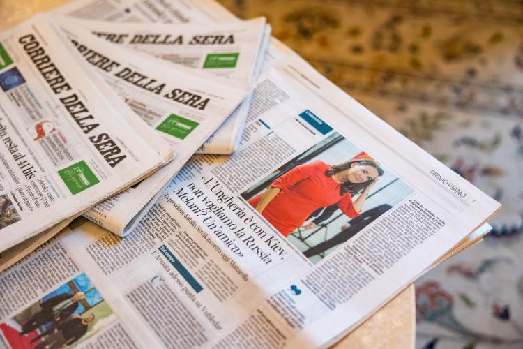 Novák Katalin interjúja a Corriere della Serra c. olasz napilapban