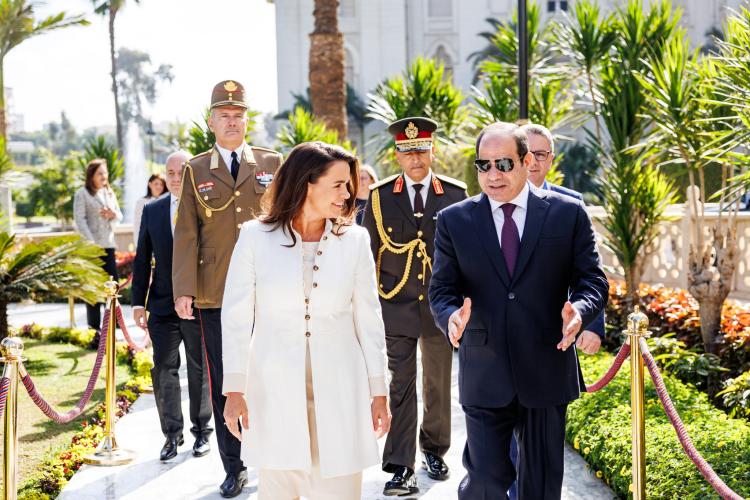 Novák Katalin és Abdel Fattáh al-Szíszí egyiptomi elnök