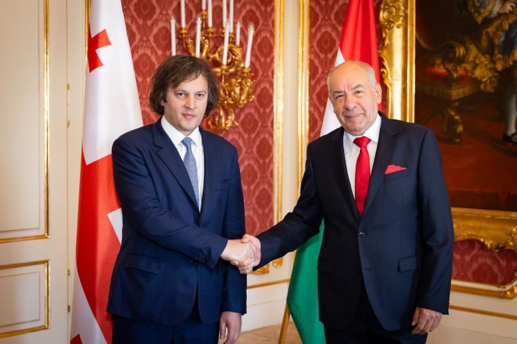 Georgia miniszterelnöke a Sándor-palotában