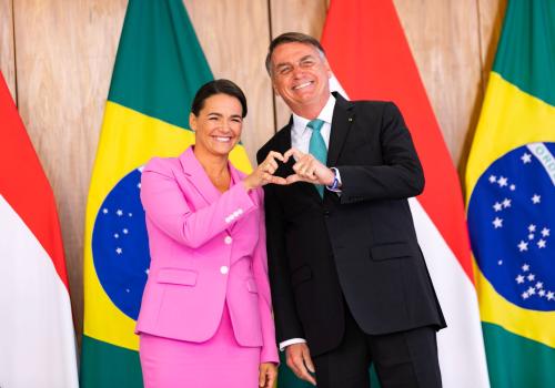 Novák Katalin és Jair Bolsonaro kéz a kézben 