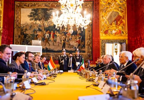 Novák Katalin és Sergio Mattarella olasz elnök megbeszélést folytattak Rómában