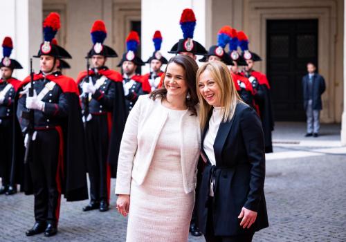 Novák Katalin és Giorgia Meloni olasz kormányfő