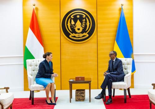 Novák Katalin és Paul Kagame