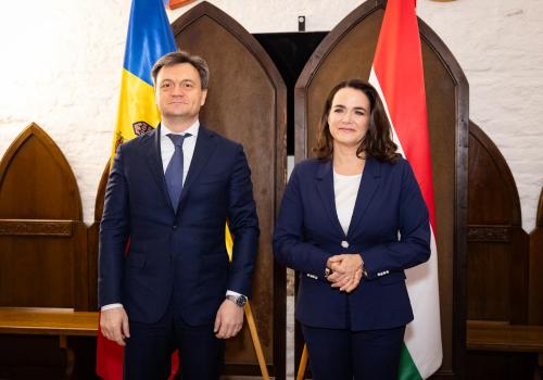 Novák Katalin és Dorin Recean Moldova miniszterelnöke