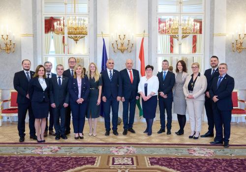 Az Országos Bírói Tanács tagjai a Sándor-palotában