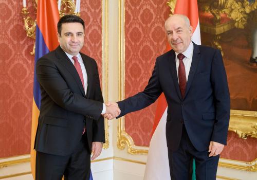 Armenian Speaker Alen Simonyan visits Sándor Palace