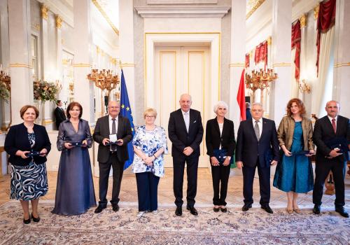 Köztársasági elnöki érdemérmek átadása a Sándor-palotában 2026.06.04.